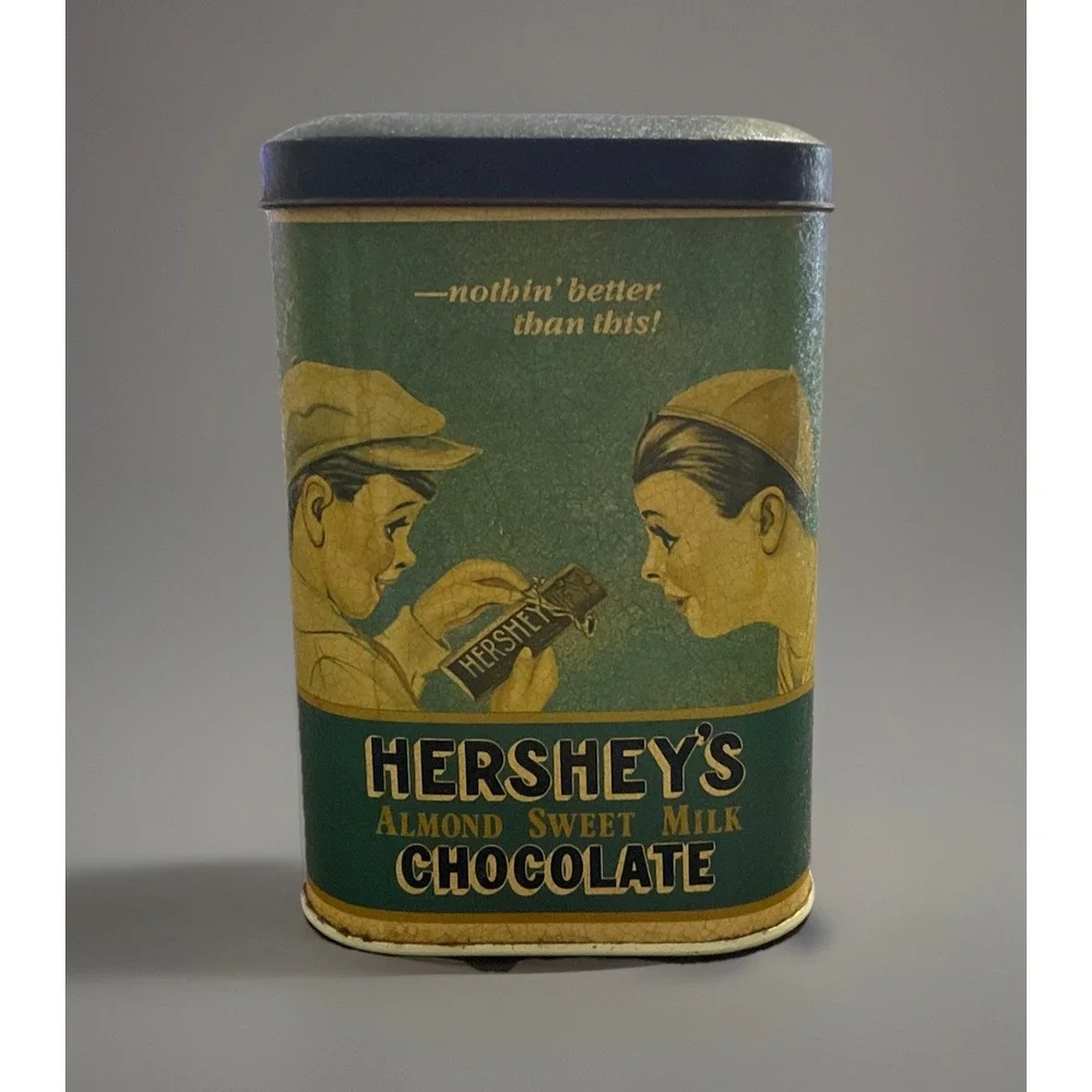 VTG 1984 Hershey's Almond Sweet Milk Chocolate Collectible Candy‎ Tin